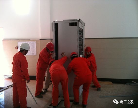 一條完成開關柜安裝，電纜橋架施工，電纜敷設及布線施工，照明配電箱施工